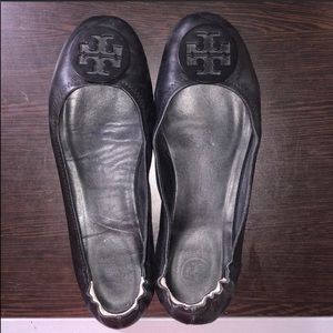 Tory Burch all black flats